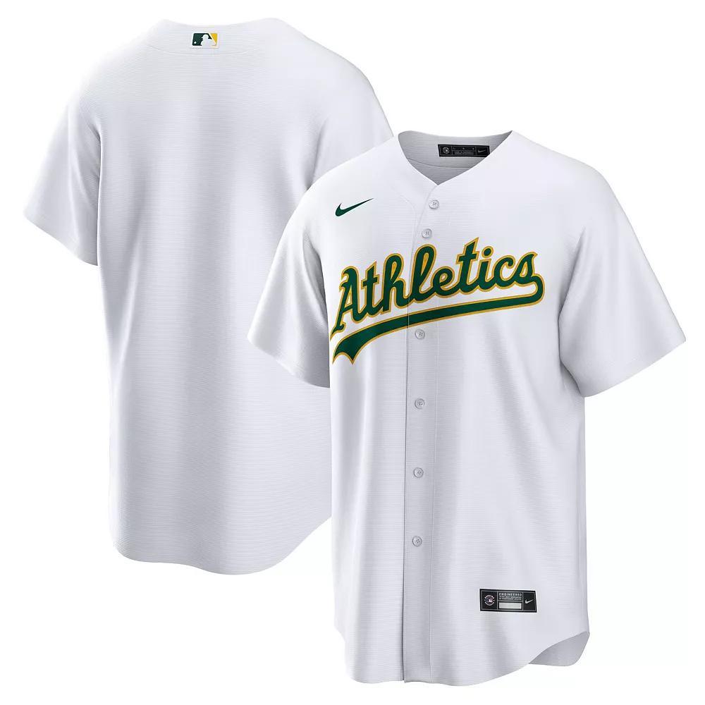 Men's Nike White Oakland Athletics Home Replica Team Jersey, Size: Medium Product Image