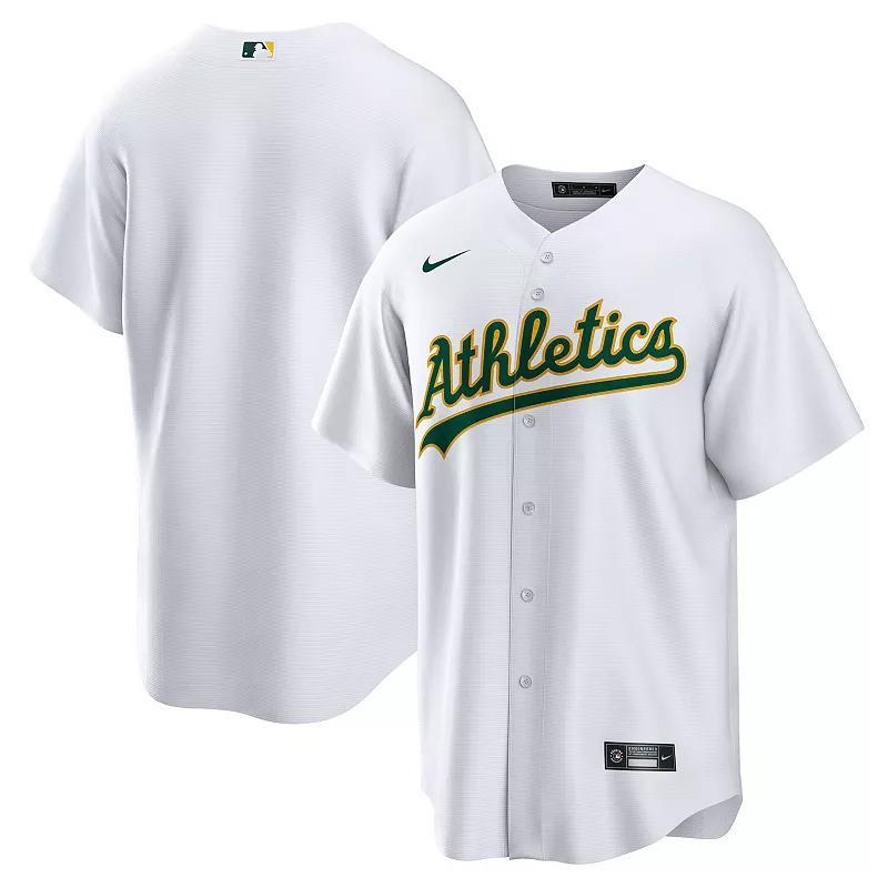 Men's Nike White Oakland Athletics Home Replica Team Jersey, Size: Medium Product Image