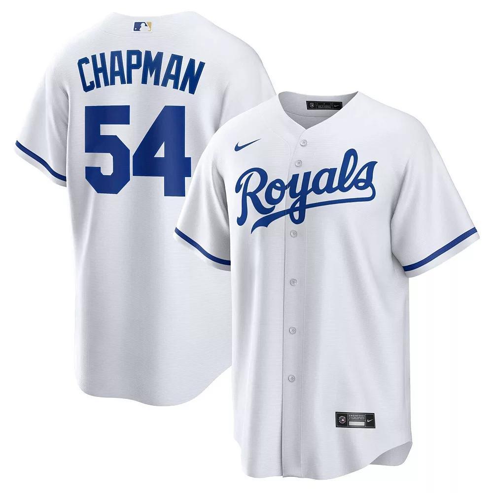Mens Nike Aroldis Chapman Kansas City Royals Home Replica Player Jersey Product Image