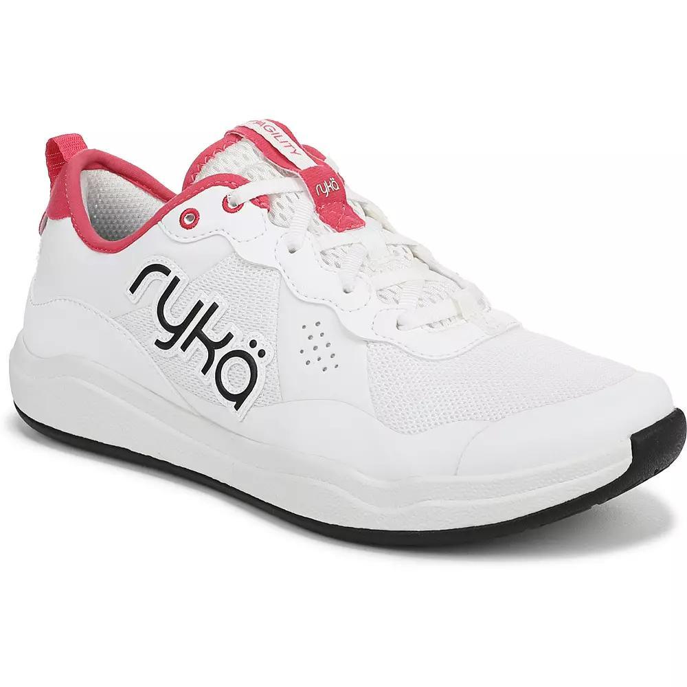 Ryka Court Agility Women's Cross Training Shoes, Size: 5.5, White Popstar Pink Product Image
