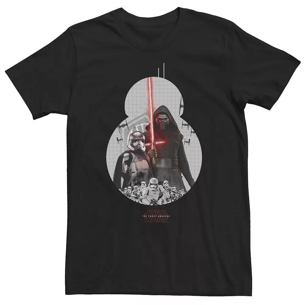 Big & Tall Star Wars BB-8 Group Silhouette Fill Tee, Men's, Size: XL Tall, Black Product Image