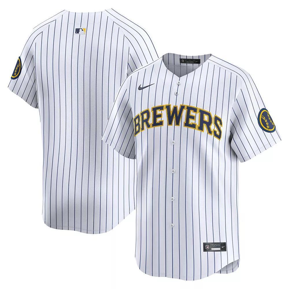 Men's Nike White Milwaukee Brewers Alternate Limited Jersey, Size: Large Product Image