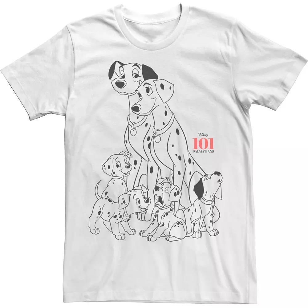 Disney's 101 Dalmatians Men's Family Group Shot Tee, Size: XXL, White Product Image