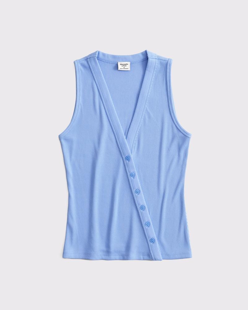 Asymmetrical Button-Through Top Product Image