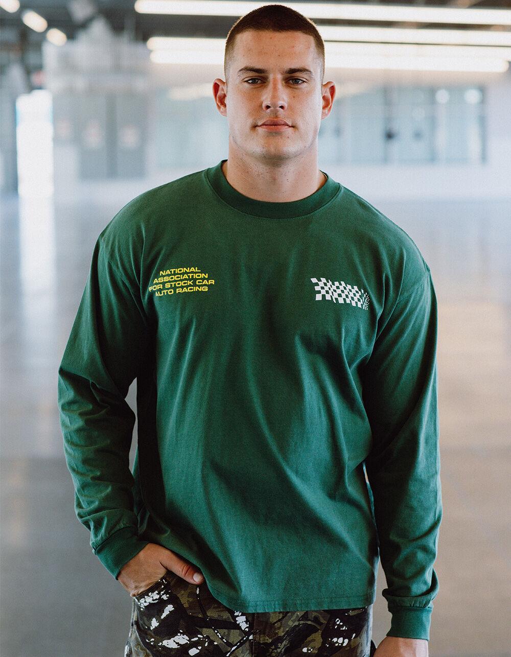 TILLYS x NASCAR Blueprint Mens Long Sleeve Tee - GREEN Product Image