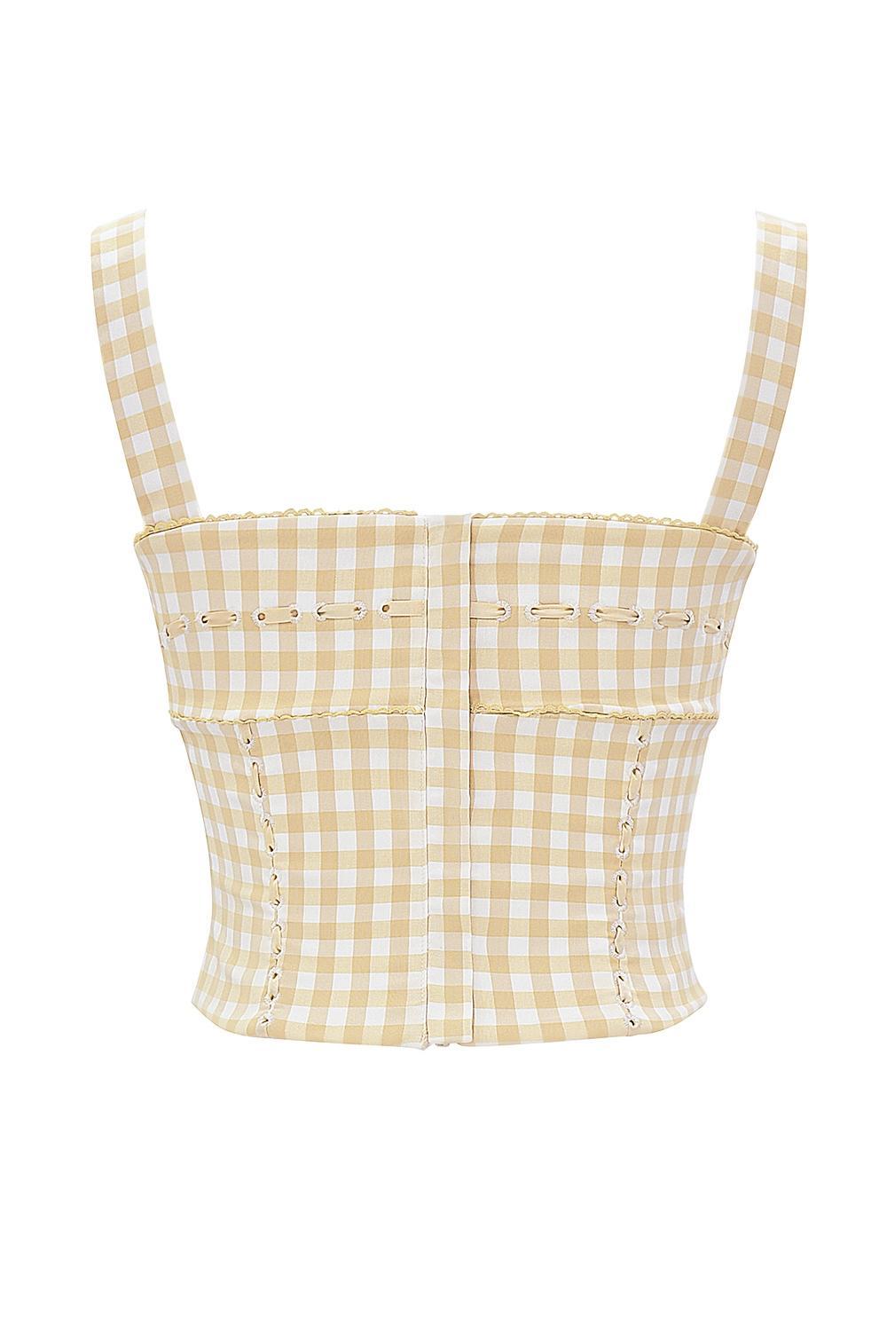 Lottie  gingerbread gingham corset Product Image