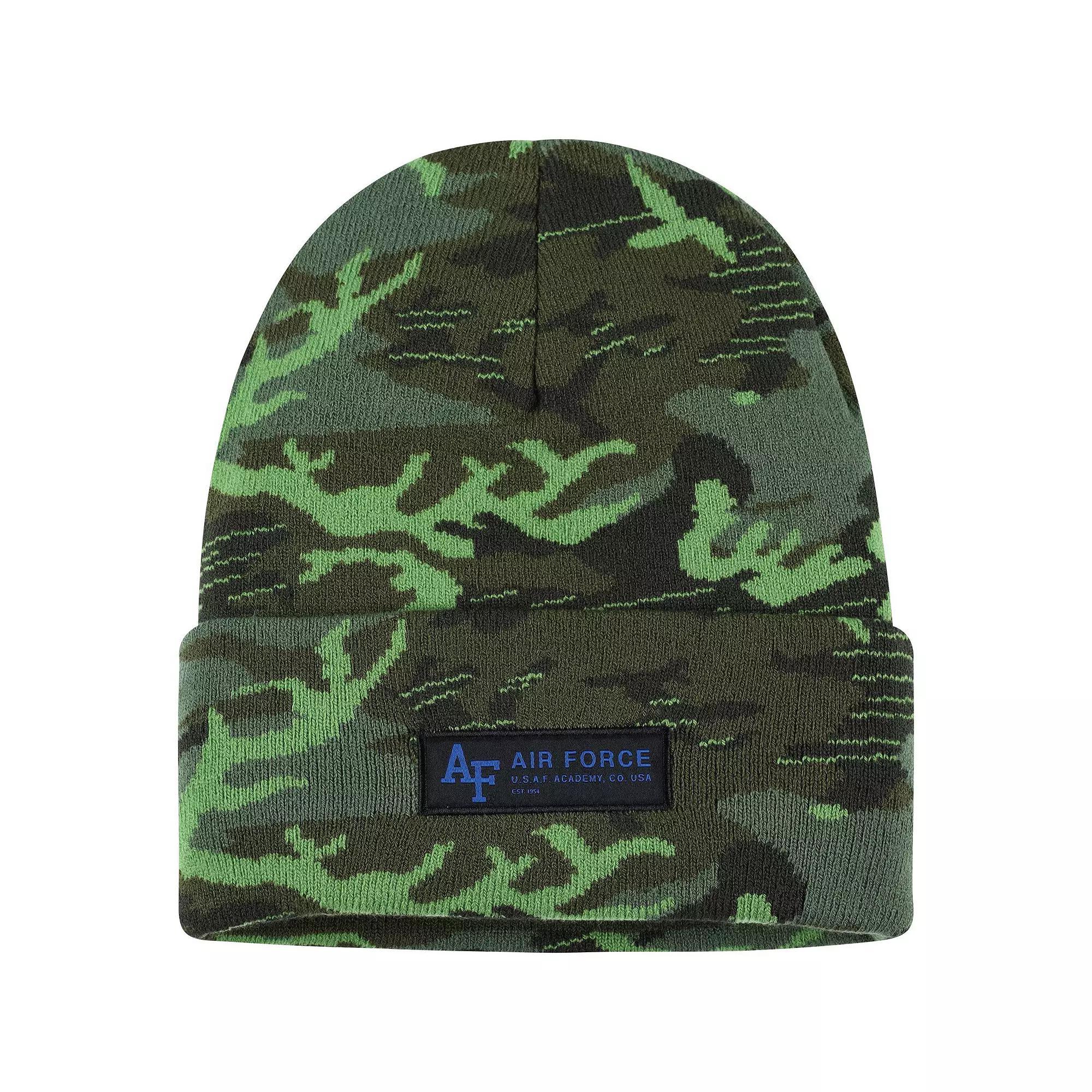 Men's Nike Camo TCU Horned Frogs Veterans Day Cuffed Knit Hat, Green Product Image