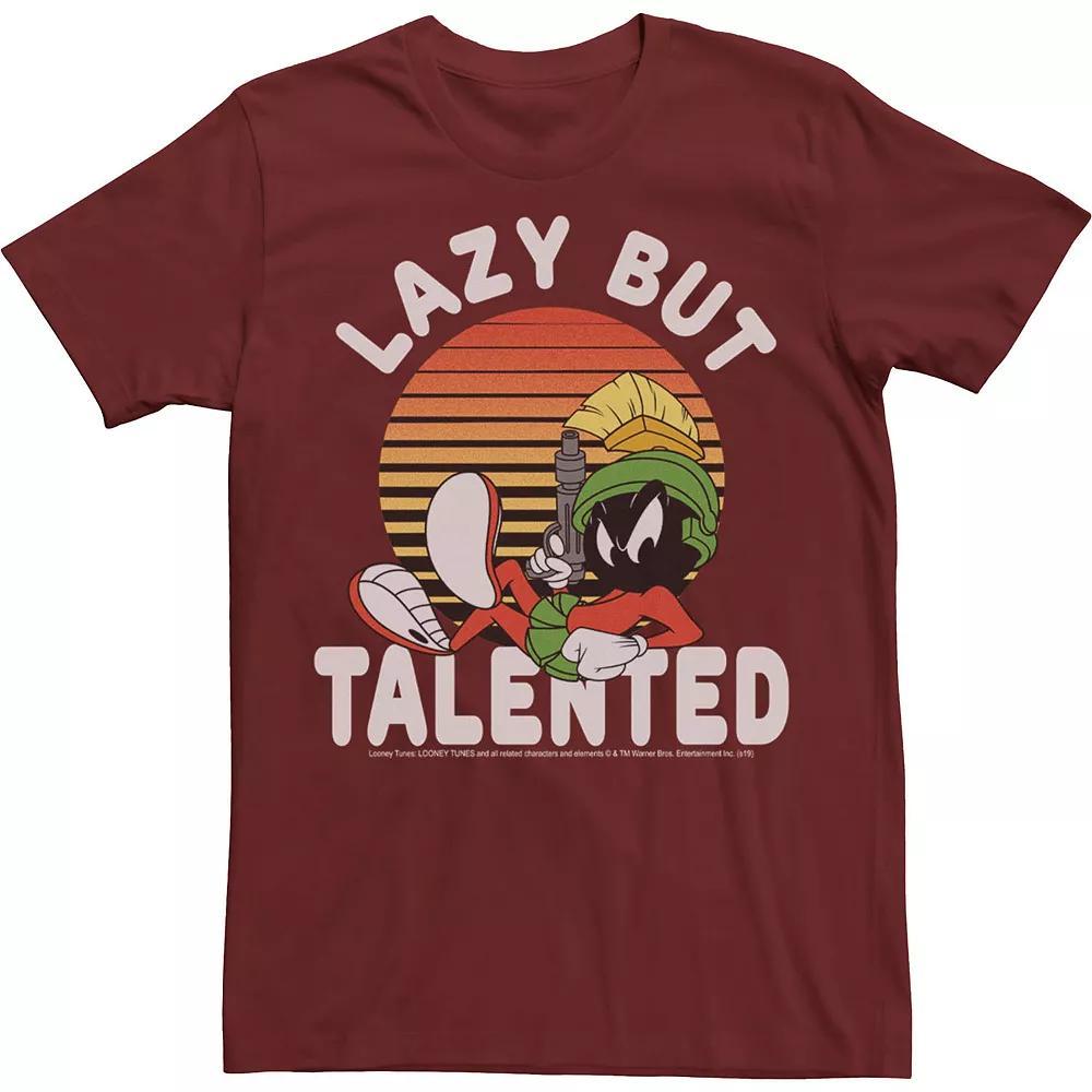 Men's Looney Tunes Marvin The Martian Lazy But Talented Tee, Size: XL, Red Product Image
