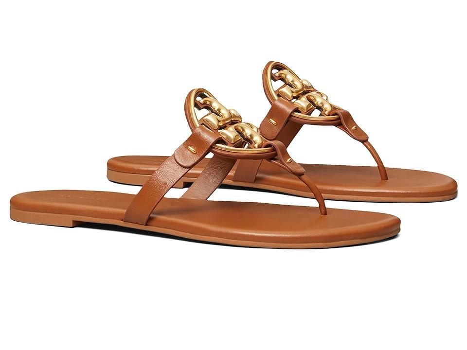 Tory Burch Metal Miller Soft Sandals Bourbon Miele/Gold 7 Product Image