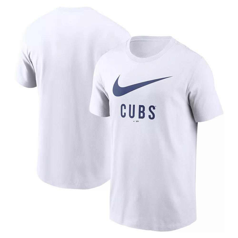 Men's Nike White Chicago Cubs Swoosh T-Shirt, Size: Small Product Image
