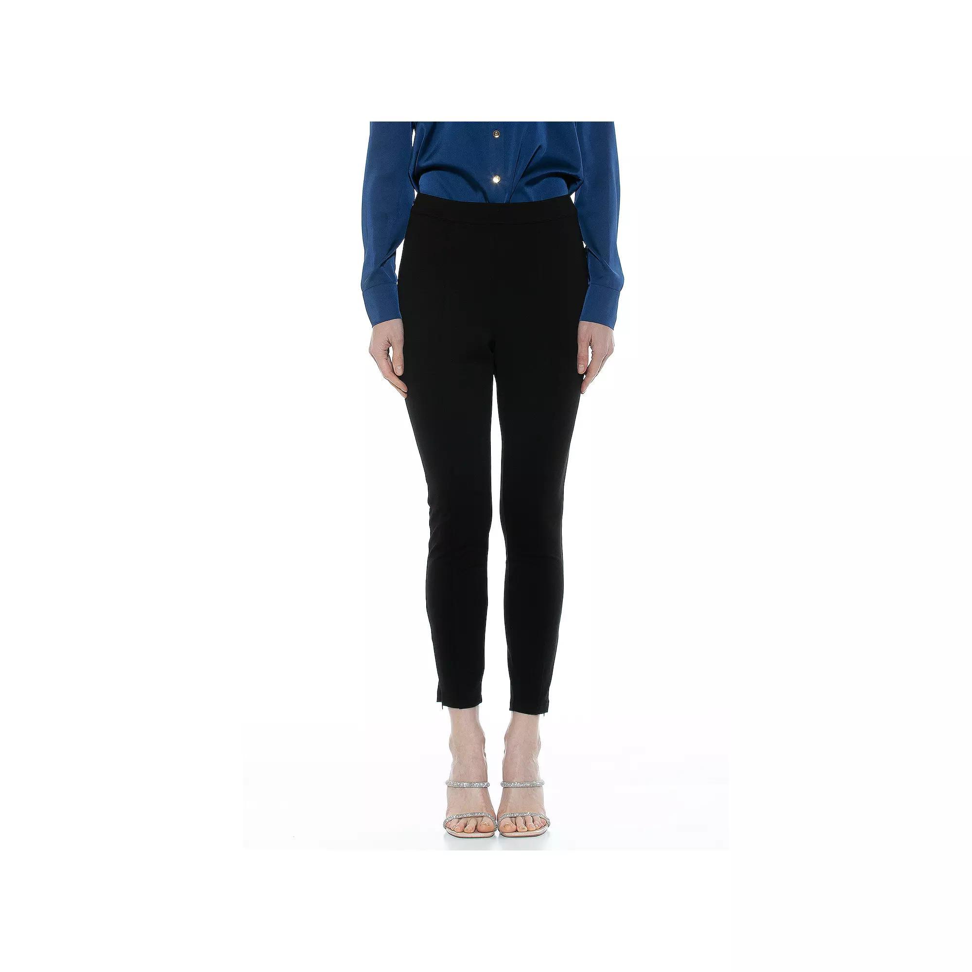 Women's ALEXIA ADMOR Fiona Fitted Ponte Skinny Pants, Size: 6, Black Product Image