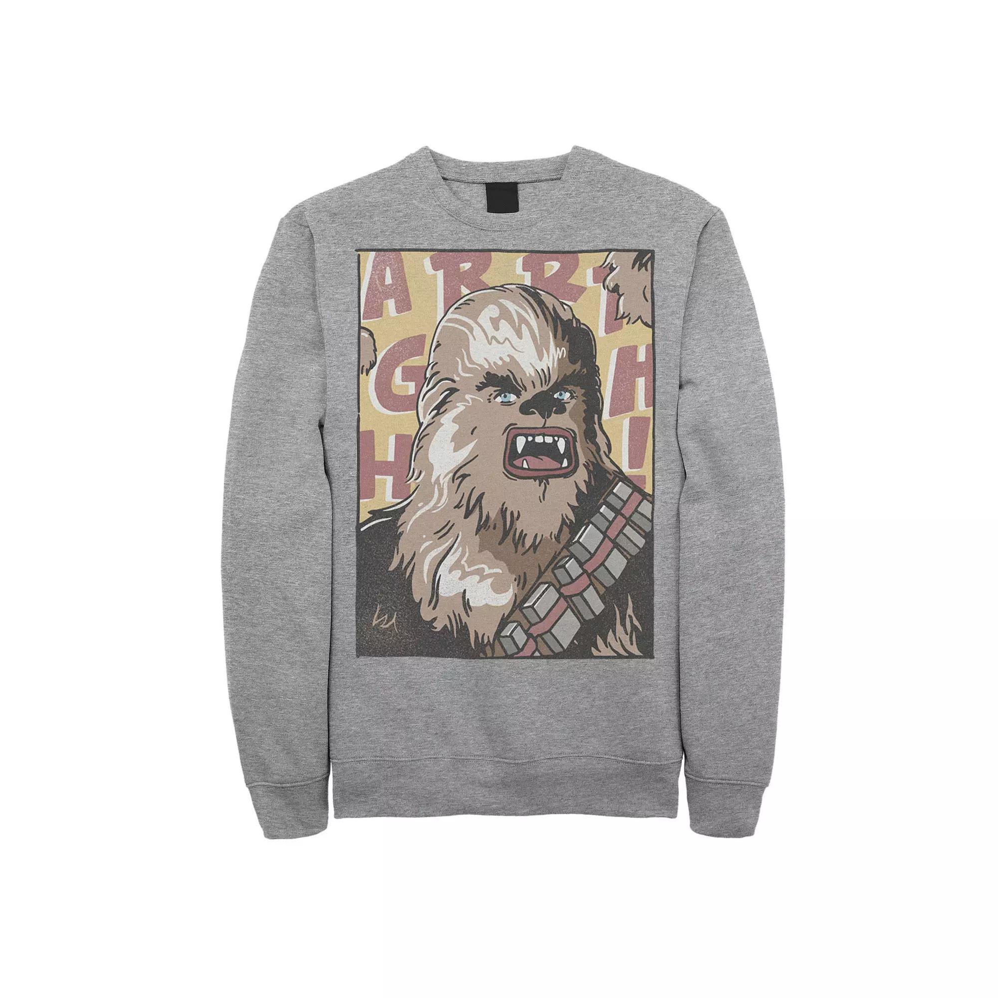 Men's Star Wars Chewbacca Comic Book Sweatshirt, Size: Medium, Athletic Grey Product Image