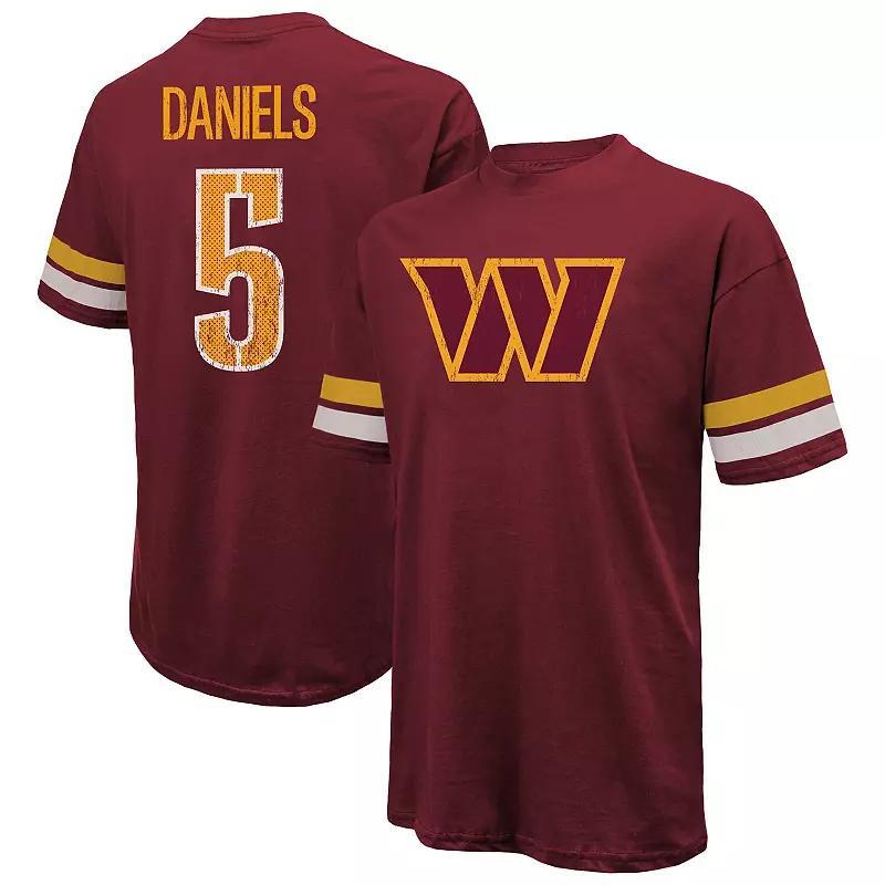 Men's Majestic Threads Jayden Daniels Burgundy Washington Commanders Name & Number Oversize Fit T-Shirt, Size: XL, Wft Med Re Product Image