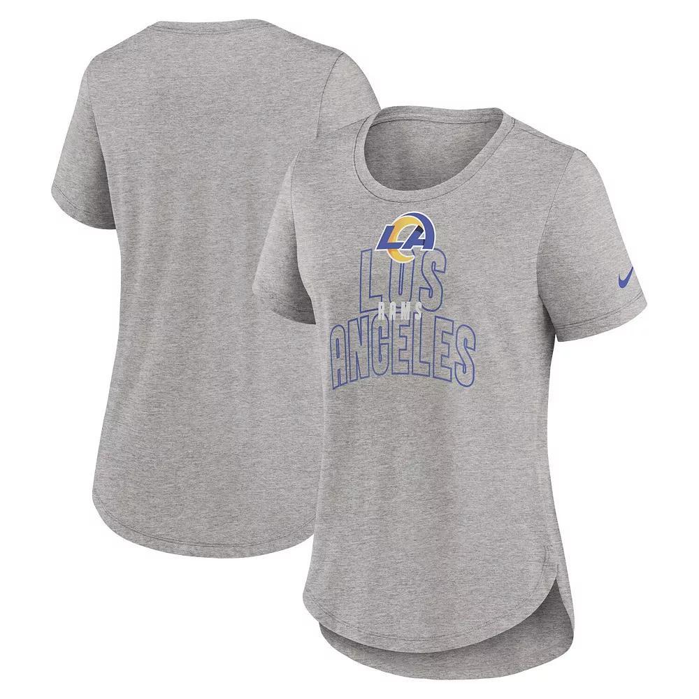 Women's Nike Heather Gray Las Vegas Raiders Fashion Tri-Blend T-Shirt, Size: Small, Lvr Grey Product Image