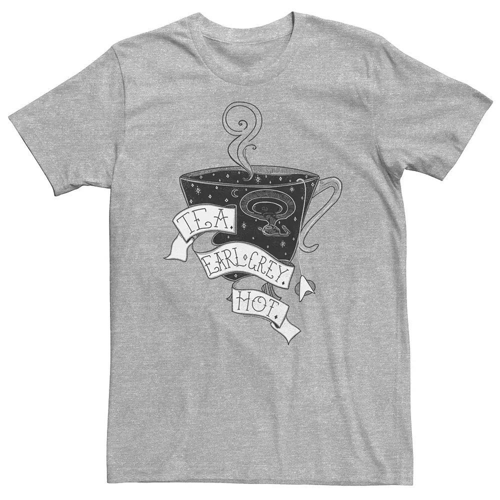 Big & Tall Star Trek Next Generation Earl Grey Drawing Tee, Men's, Size: Large Tall, Athletic Grey Product Image
