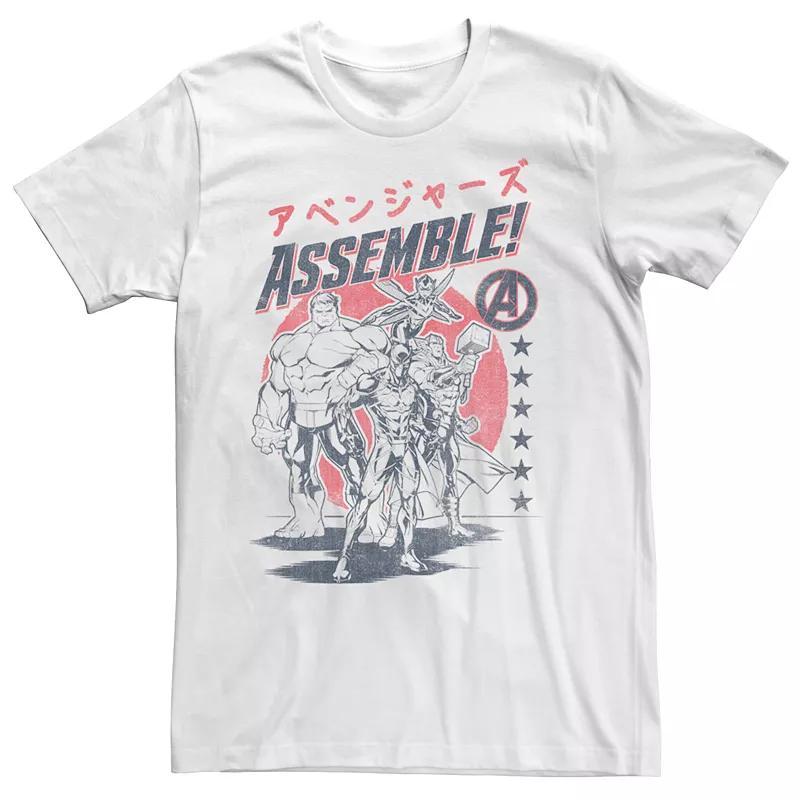 Men's Marvel Avengers Assemble Graphic Tee, Size: Medium, White Product Image