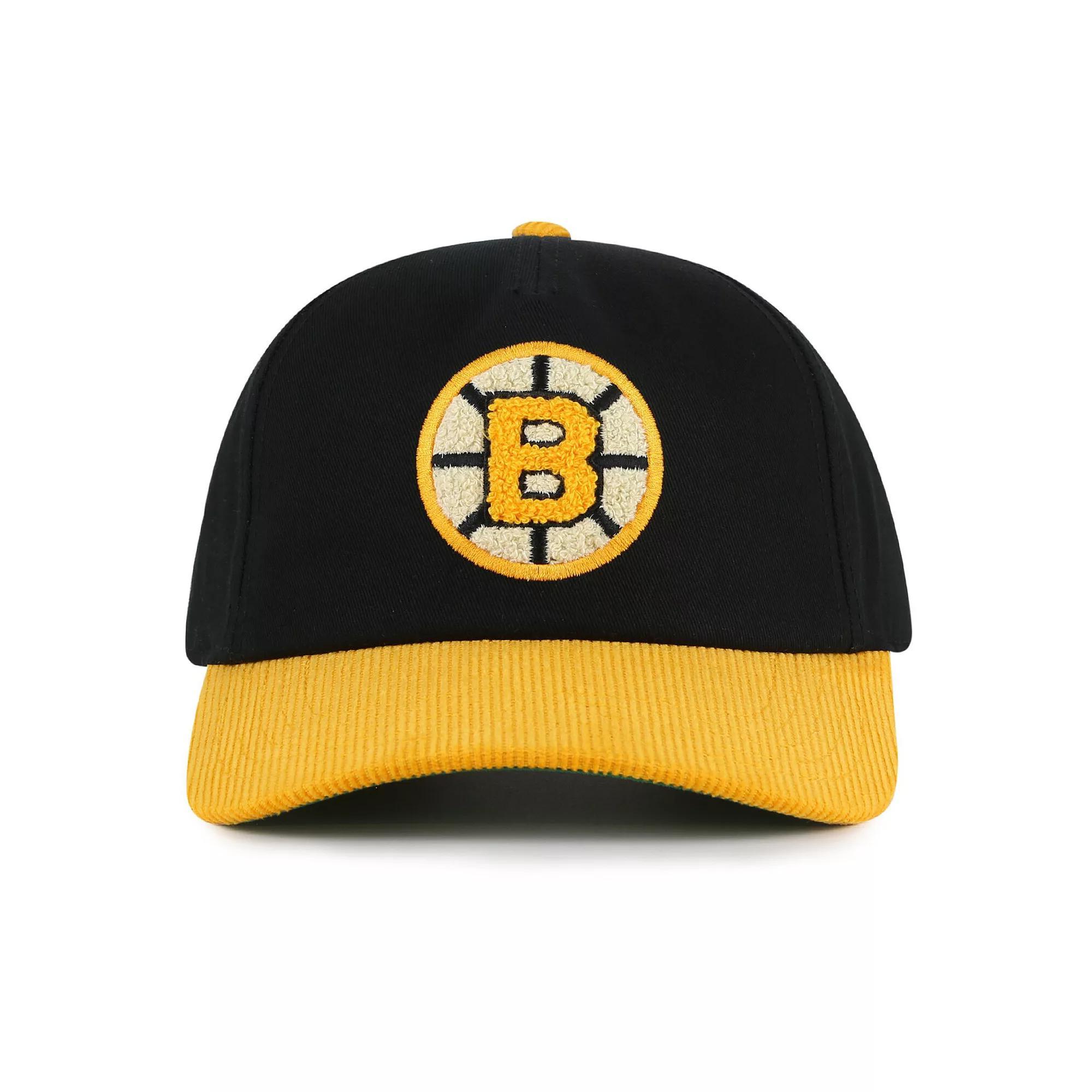 Men's American Needle  Black/Gold Boston Bruins Burnett Adjustable Hat Product Image
