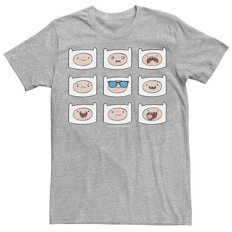 Mens Adventure Time Finns Many Faces Grid Tee Product Image