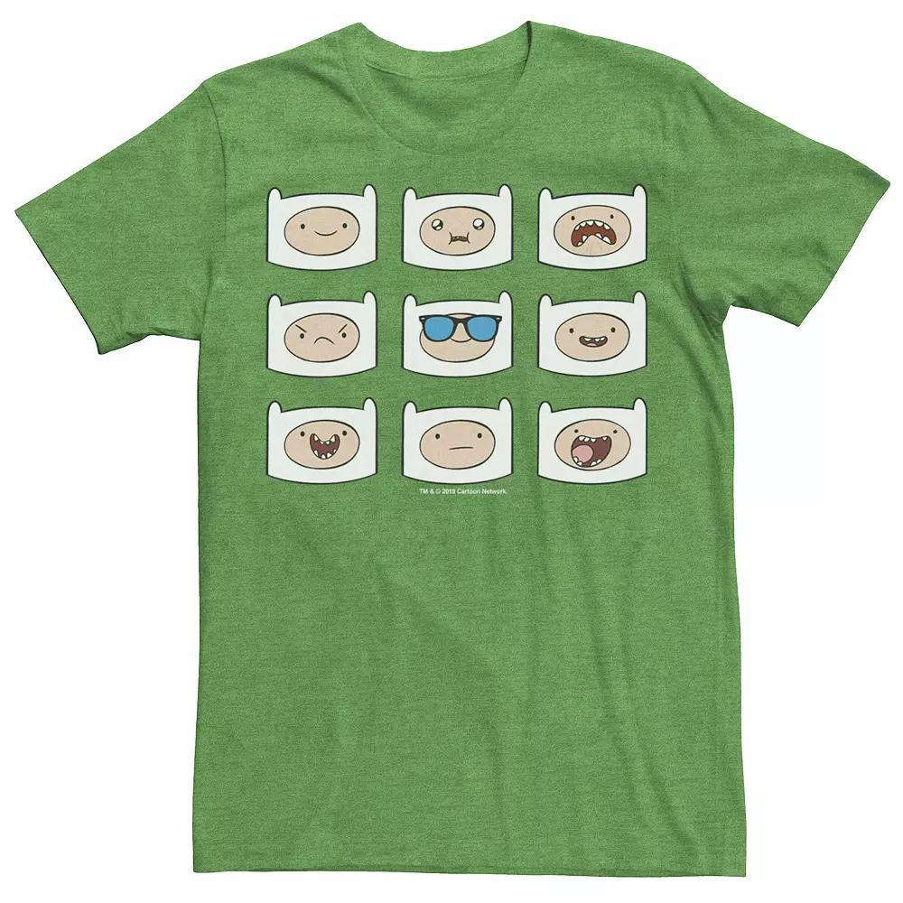 Mens Adventure Time Finns Many Faces Grid Tee Product Image
