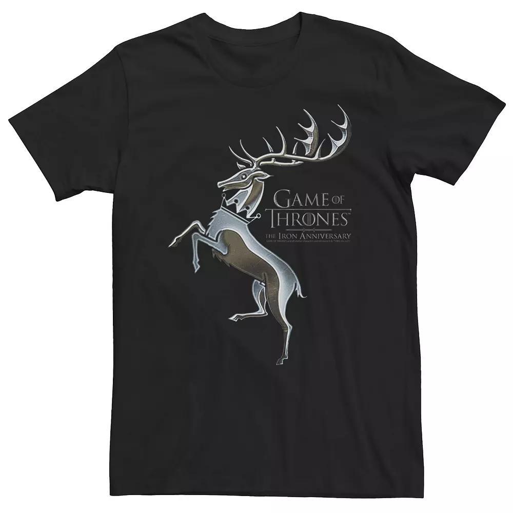 Big & Tall Game Of Thrones Iron Anniversary Buck Logo Tee, Men's, Size: 3XL Tall, Black Product Image