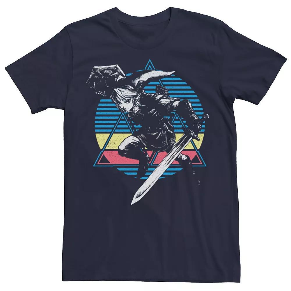 Men's Nintendo The Legend Of Zelda Triforce Link Overlay Tee, Size: Large, Blue Product Image