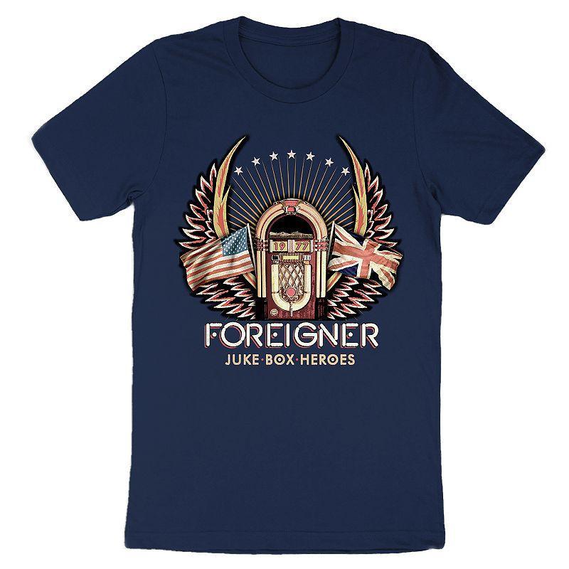 Men's Foreigner Jukebox Hero Tee, Size: Medium, Blue Product Image
