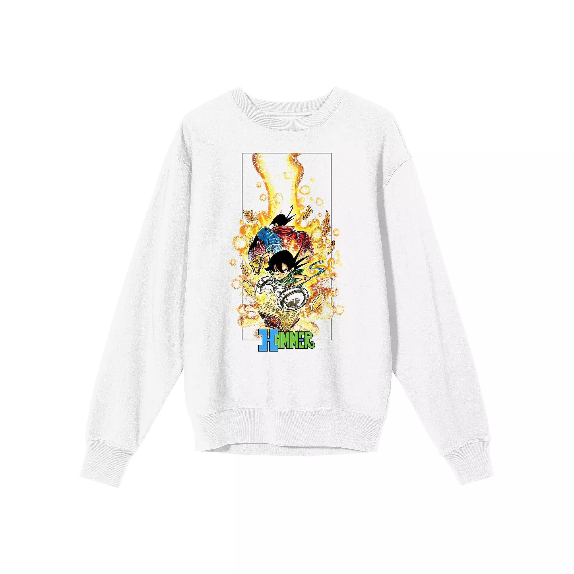 Men's Hammer Stud with Books Sweatshirt, Size: Small, White Product Image