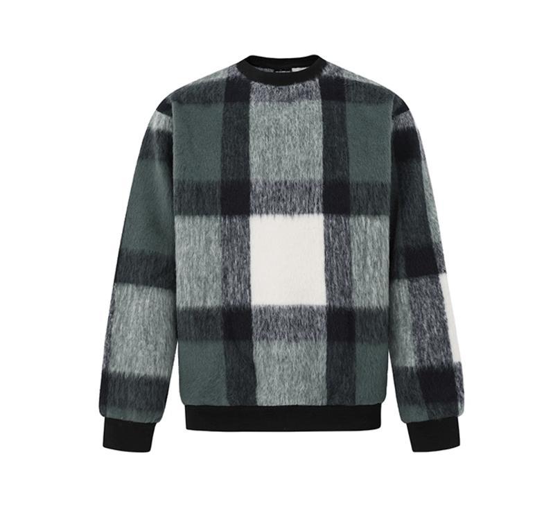 RT No. 12018 PLAID MOHAIR SWEATER Product Image
