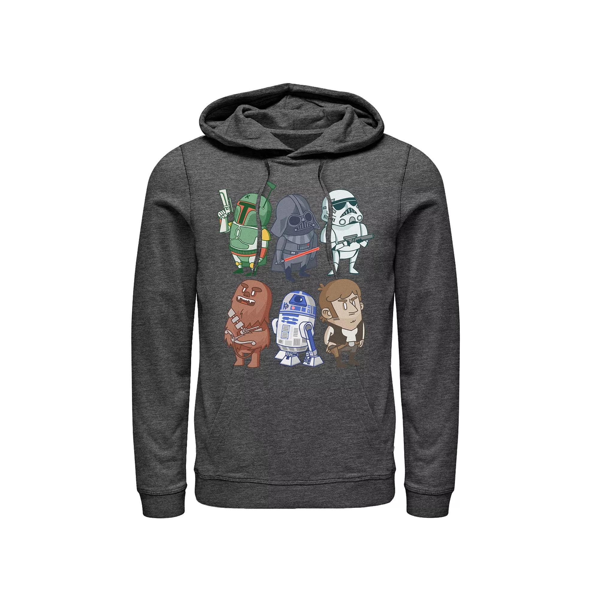 Men's Star Wars Characters Pullover Hoodie, Size: Medium, Grey Heather Product Image