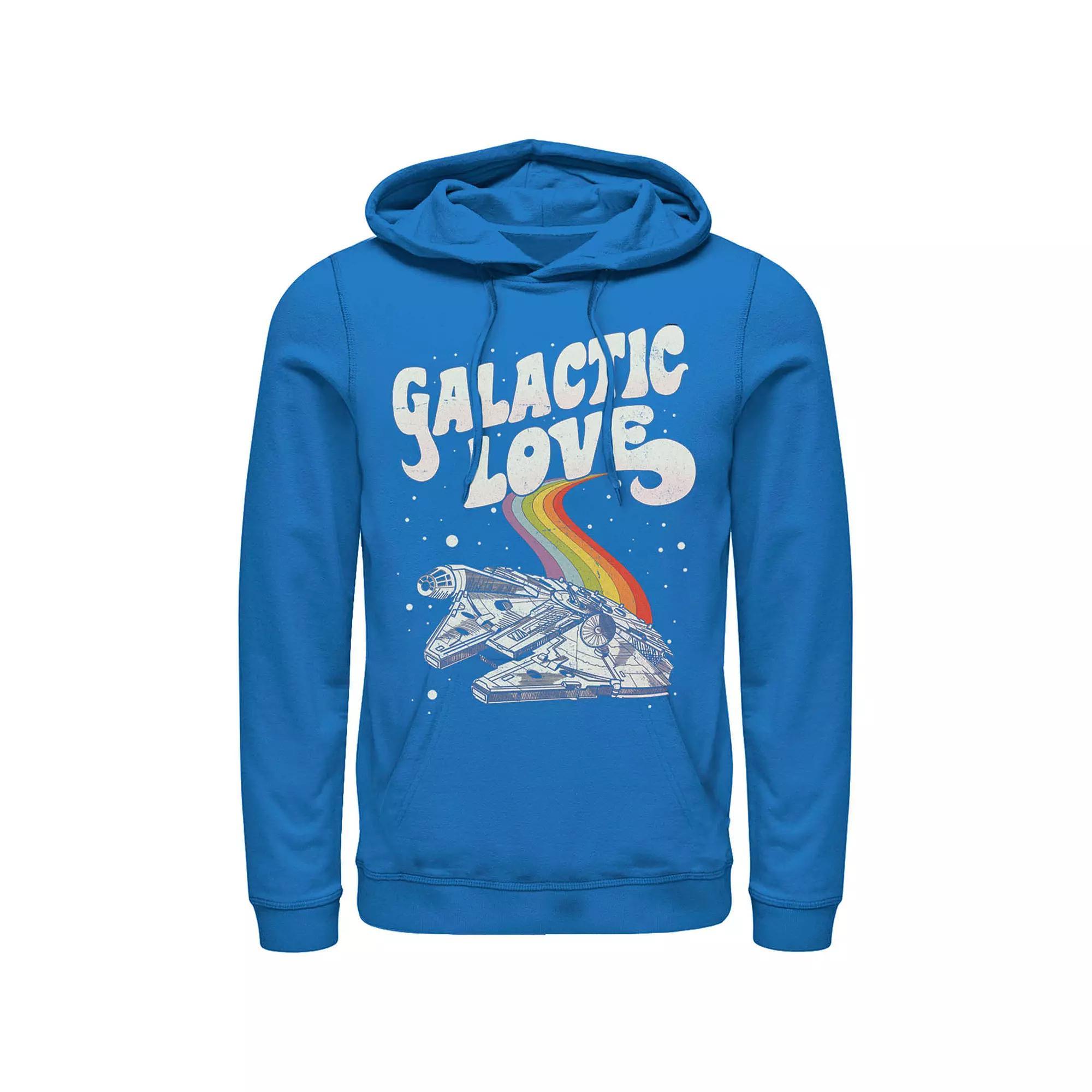 Men's Star Wars Pride Millennium Falcon Galactic Love Hoodie, Size: XL, Blue Product Image
