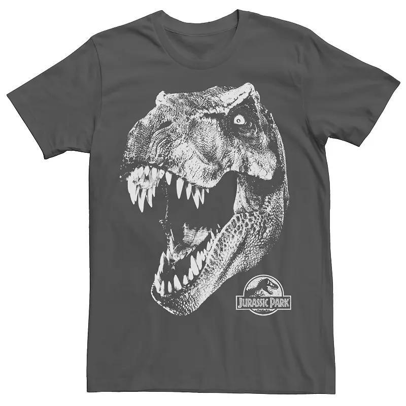 Men's Jurassic Park T-Rex Head Roaring Tee, Size: XXL, Royal Grey Product Image