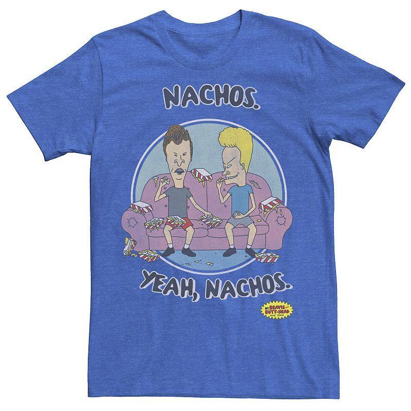 Men's Beavis And Butt-Head "Nachos Yeah Nachos" Portrait Tee, Size: Medium, Blue Product Image
