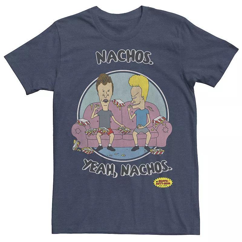 Men's Beavis And Butt-Head "Nachos Yeah Nachos" Portrait Tee, Size: Medium, Blue Product Image