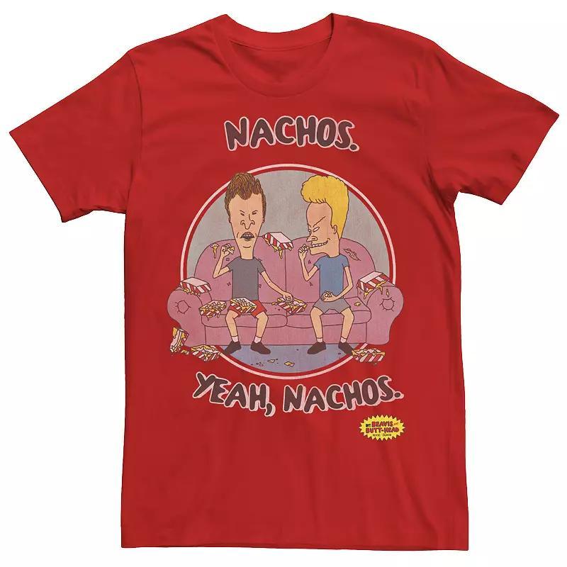 Men's Beavis And Butt-Head "Nachos Yeah Nachos" Portrait Tee, Size: Medium, Blue Product Image