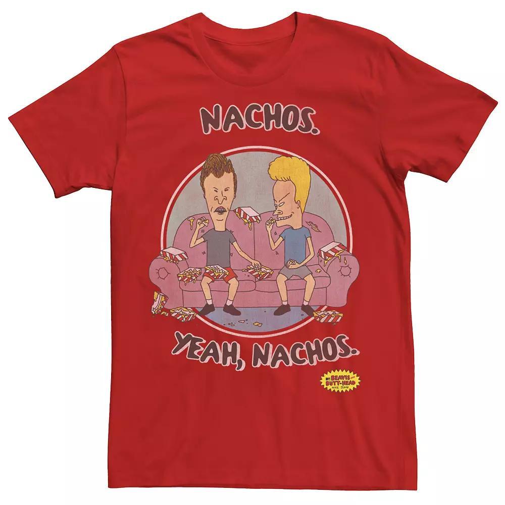 Men's Beavis And Butt-Head "Nachos Yeah Nachos" Portrait Tee, Size: Medium, Blue Product Image