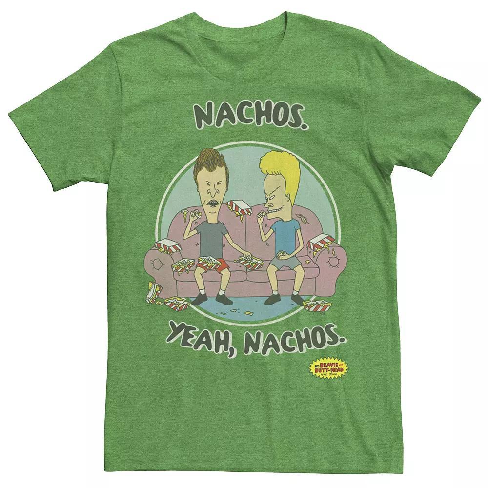 Men's Beavis And Butt-Head "Nachos Yeah Nachos" Portrait Tee, Size: Medium, Kelly Grey Product Image