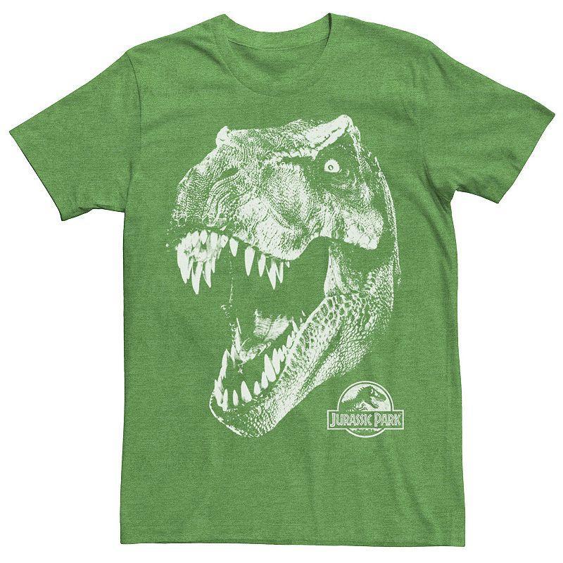 Men's Jurassic Park T-Rex White Head Roaring Tee, Size: Medium, Navy Grey Product Image