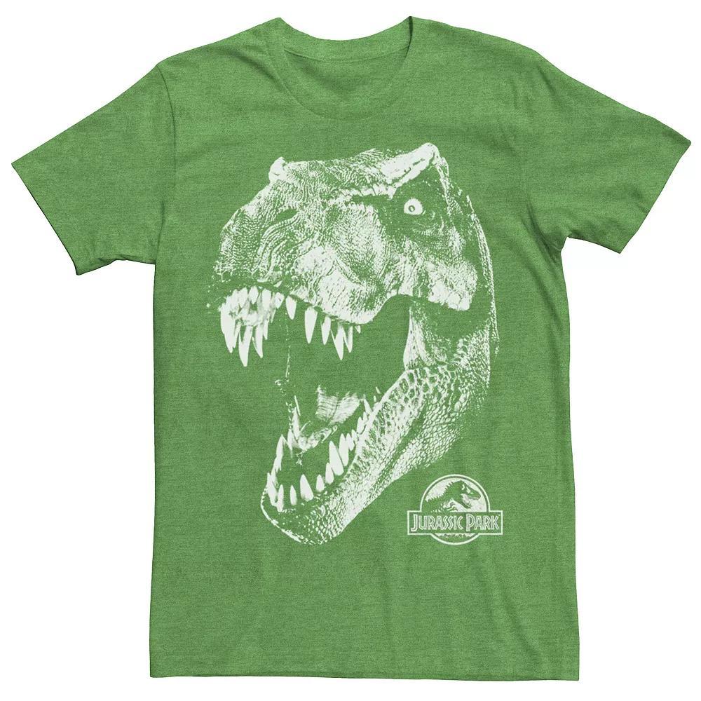 Men's Jurassic Park T-Rex White Head Roaring Tee, Size: Medium, Navy Grey Product Image