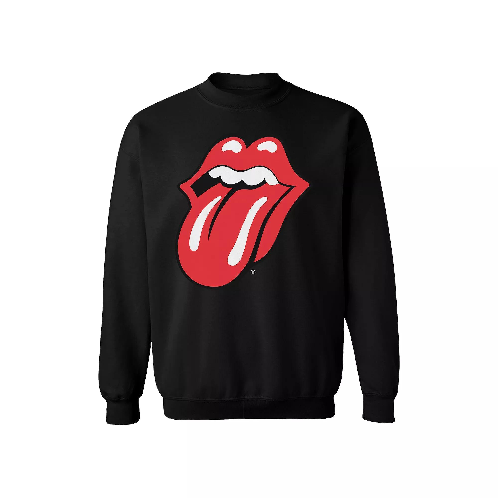 Men's Rolling Stones Tongue Classic Sweatshirt, Size: Large, Black Product Image