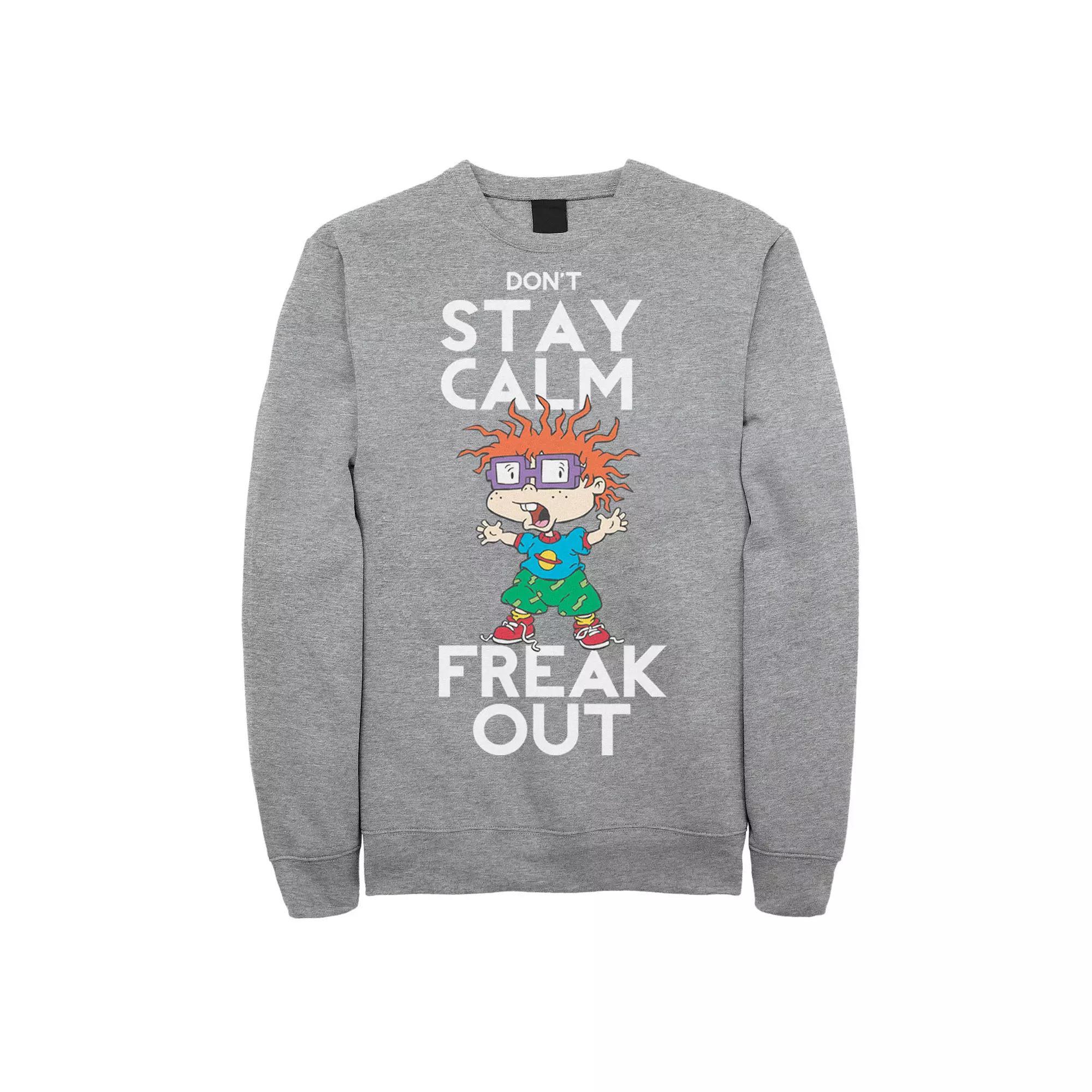 Men's Rugrats Chuckie Freak Out Fleece, Size: 3XL, Blue Product Image