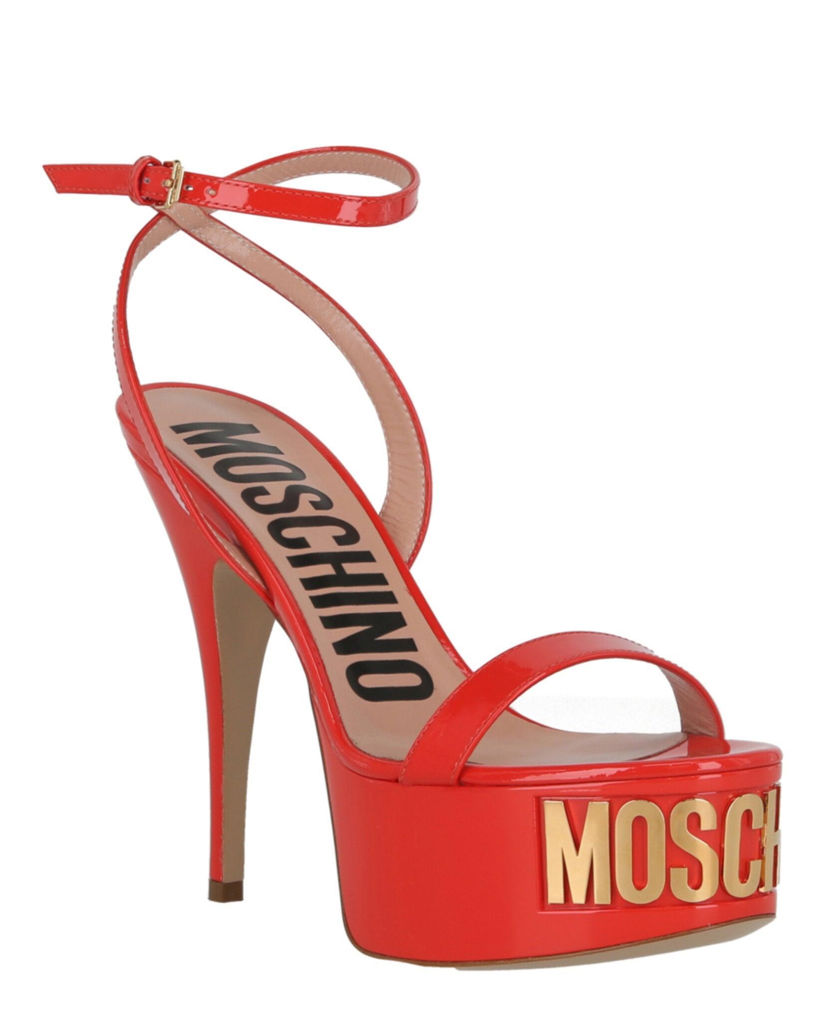 Moschino Logo-Letter Patent Leather Platform Pump Product Image