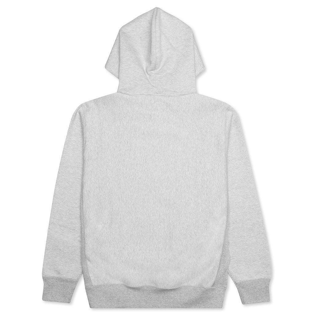 Heavy Weight Pullover Hooded Sweatshirt Type 2 - Grey Male Product Image