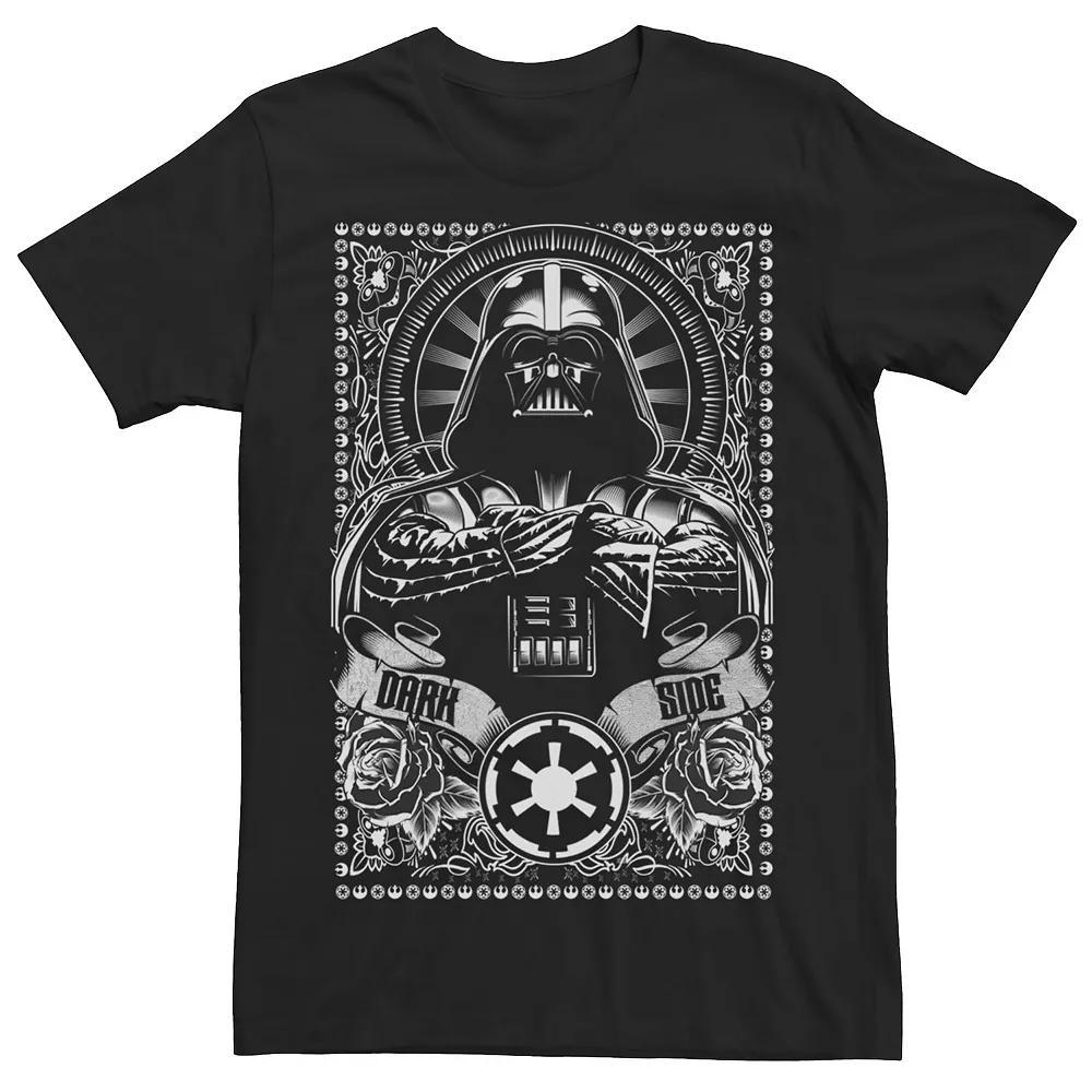 Men's Star Wars Dark Side Darth Vader Ornate Etching Graphic Tee, Size: XL, Black Product Image