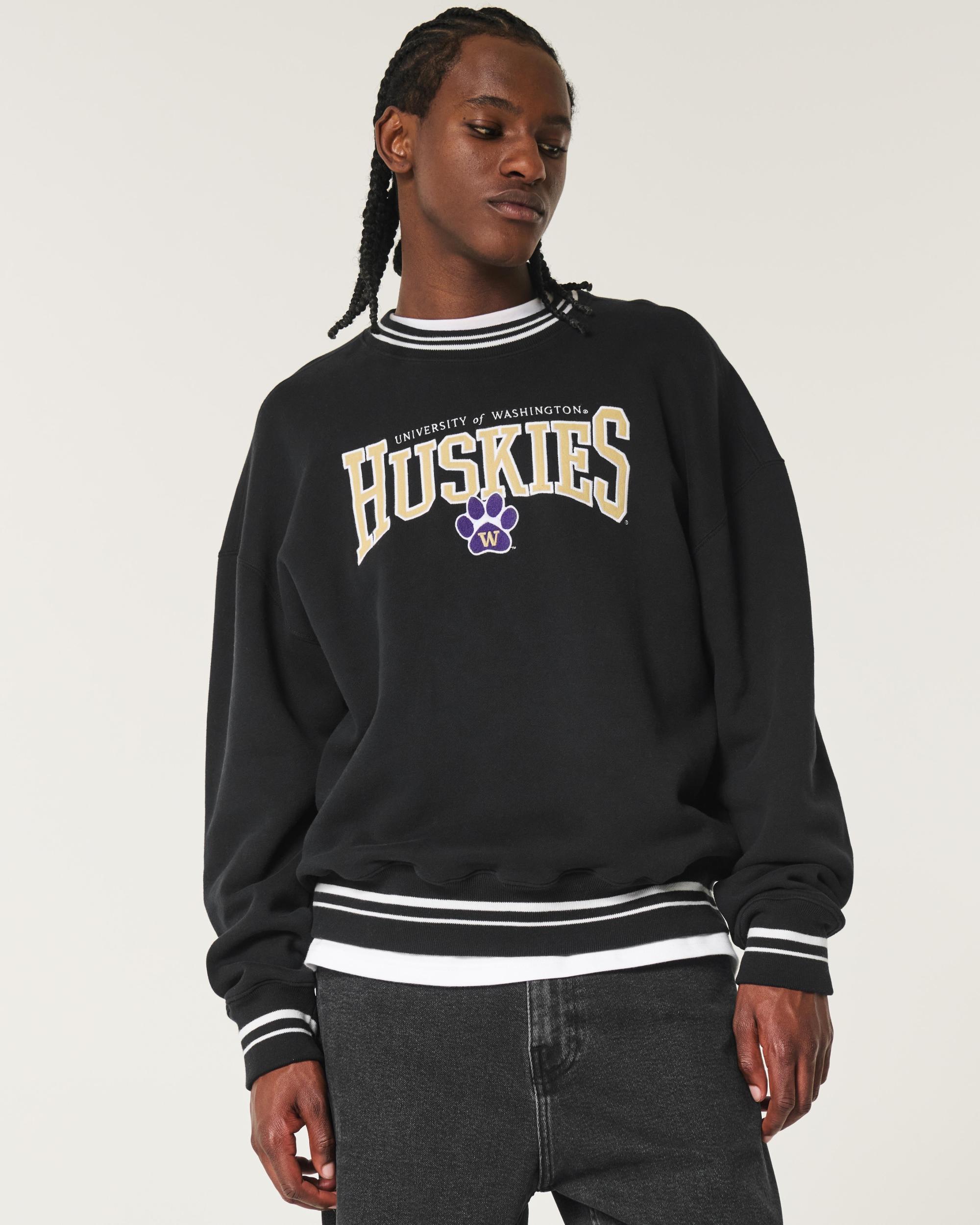 Boxy Indiana University Hoosiers Graphic Crew Sweatshirt Product Image