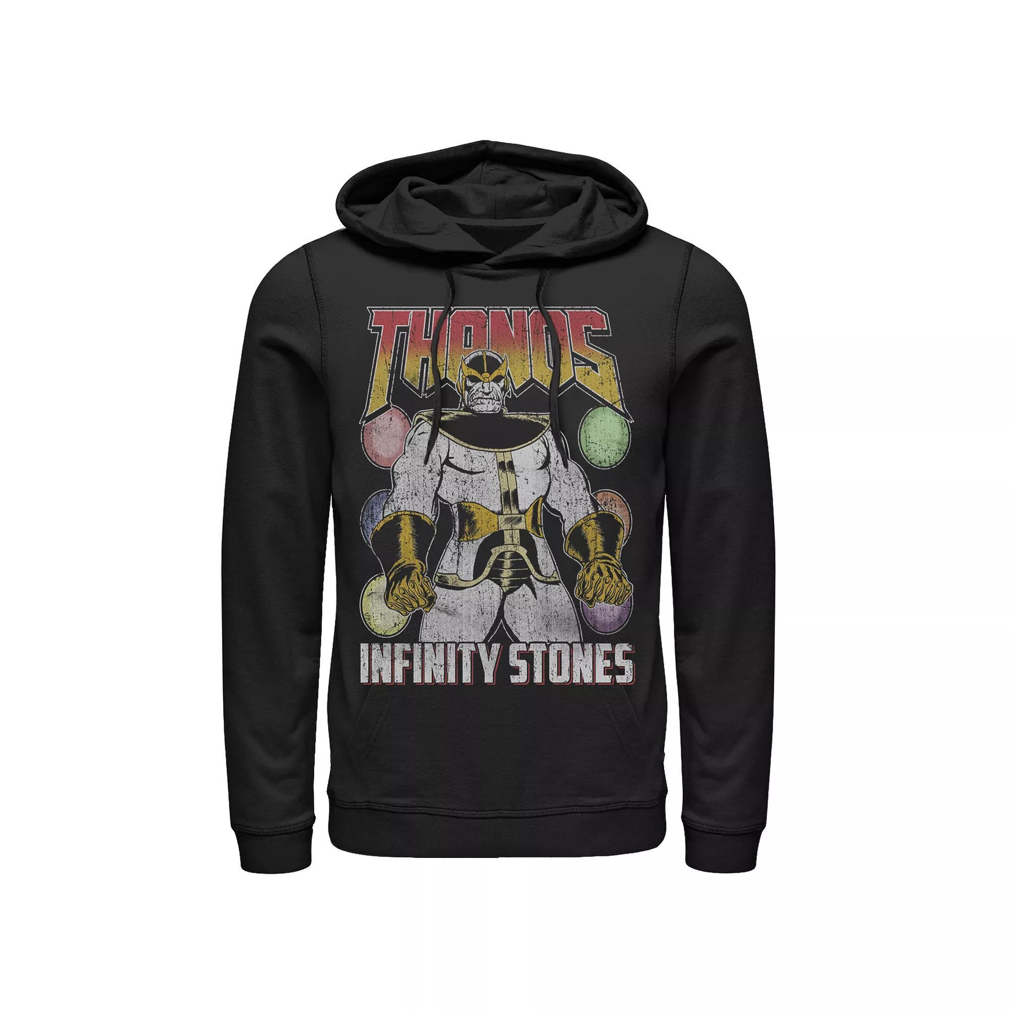 Men's Marvel Vintage Thanos Infinity Stones Hoodie, Size: Small, Black Product Image
