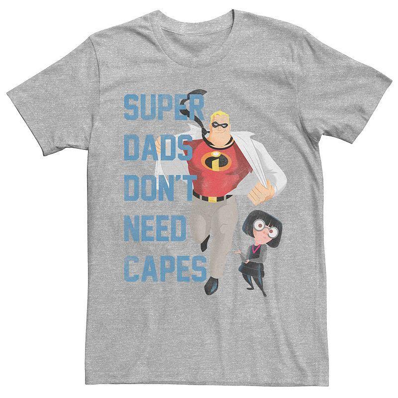 Mens Disney Pixar Incredibles Dont Need Capes Graphic Tee Grey Product Image