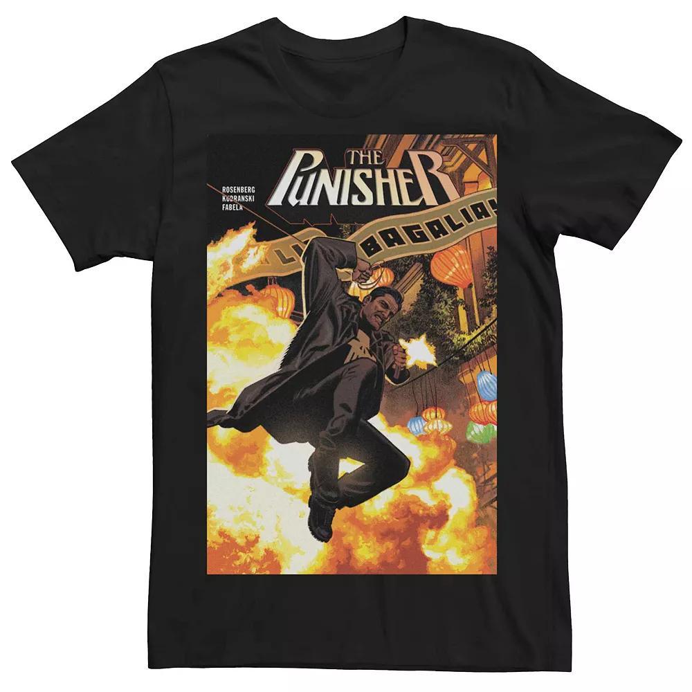 Men's Marvel's Punisher Explosion Comic Cover Tee, Size: XL, Black Product Image
