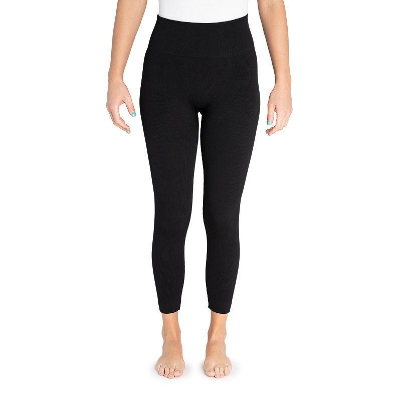 Women's MUK LUKS® Fleece Lined Regular Fit Leggings, Size: 2XL-3XL, Ebony Geo Product Image