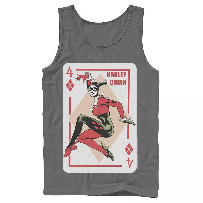 Men's DC Comics Harley Quinn Playing Card Tank Top, Size: XL, Black Product Image