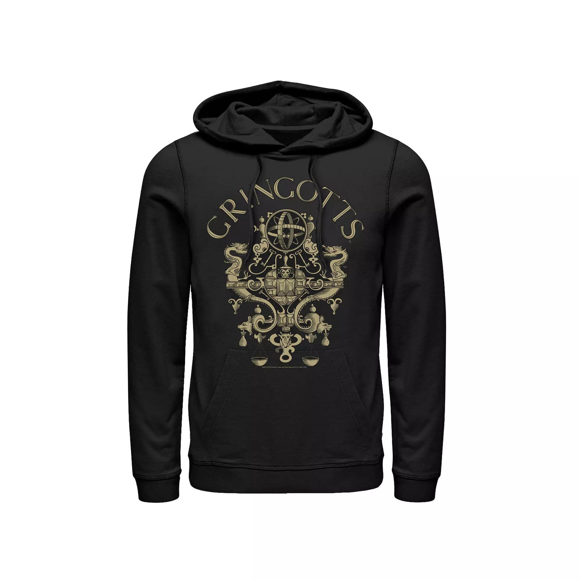 Men's Harry Potter Gringotts Logo Hoodie, Size: 3XL, Black Product Image
